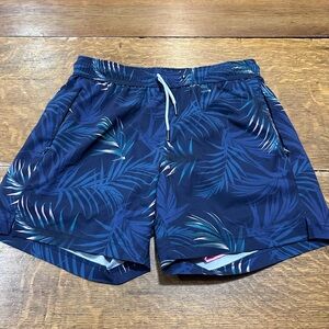 Maamgic Tropical Leaf Print Men's Swim Trunks sz small